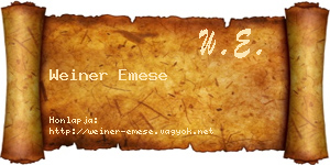 Weiner Emese névjegykártya